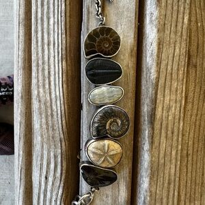 Unique Fossil Bracelet with Natural Tones